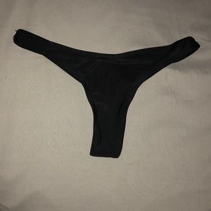 Black thong bikini bottoms